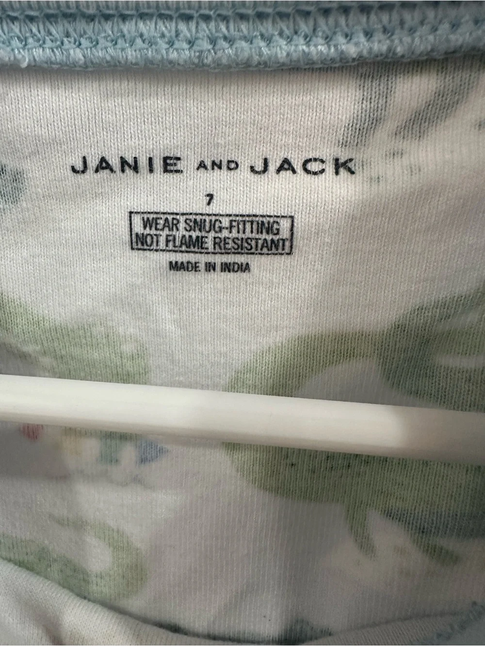 Janie and Jack Light Blue Crocodile Print Boys Pajamas Size 7